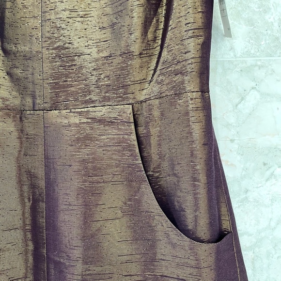 VERA WANG LAVENDER LABEL {8} Dress Metallic Crystals Beading - Picture 11 of 13